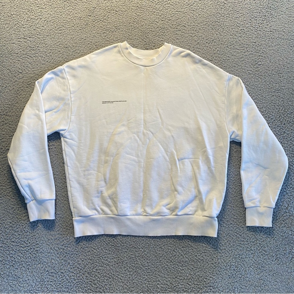 Pangaia Organic Cotton Sweatshirt White Crewneck Women’s Size Medium